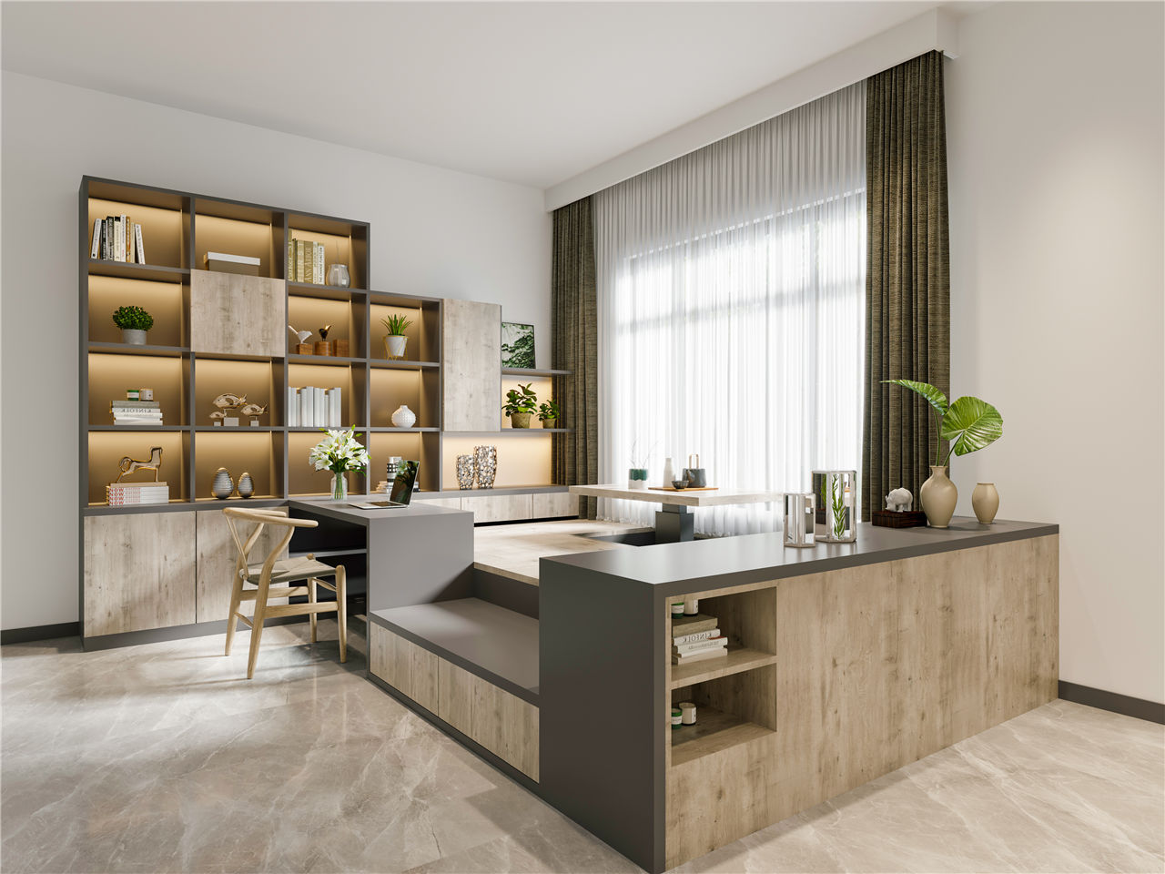 雅致赭石生态板-板材全屋定制案例